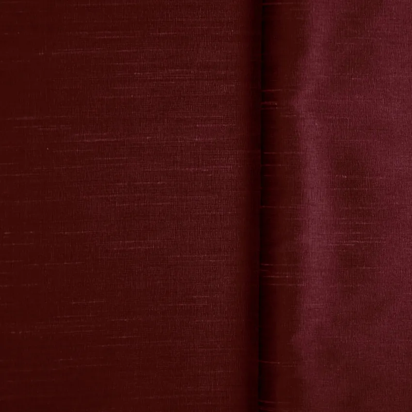 Wine Burgundy Solid Faux Silk Upholstery Fabric by the yard M8903