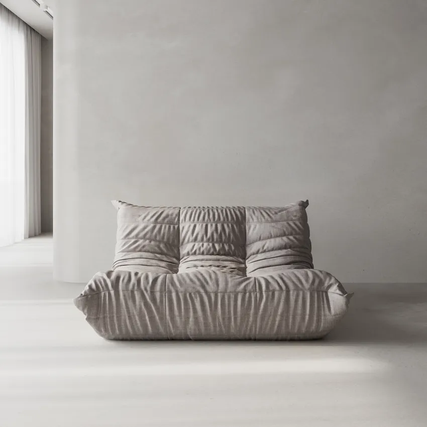 Moon Beige and Tan Textured Woven Upholstery Fabric by the Yard — Upholstery Fabric