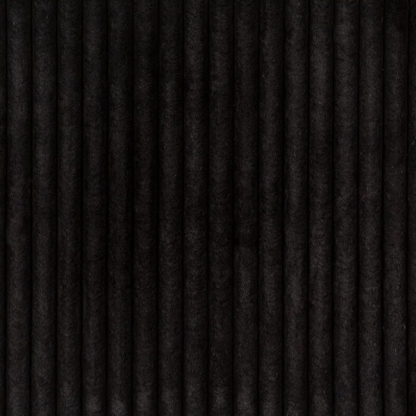 Black Textured Corduroy Upholstery Fabric by the Yard
