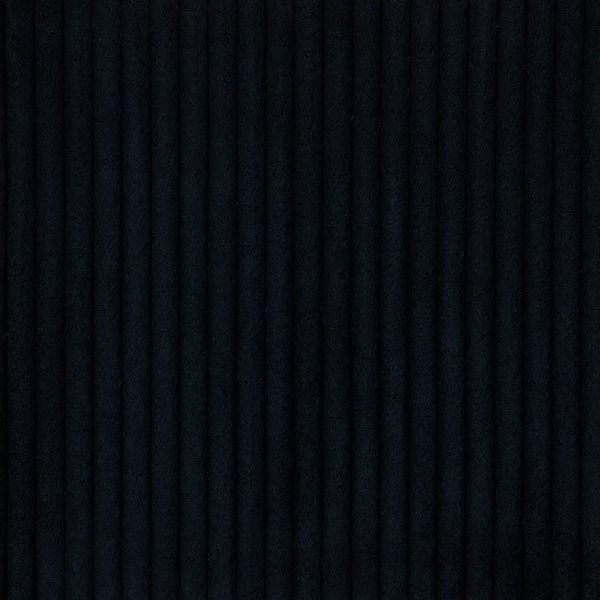 Ink Black Textured Corduroy Upholstery Fabric by the Yard