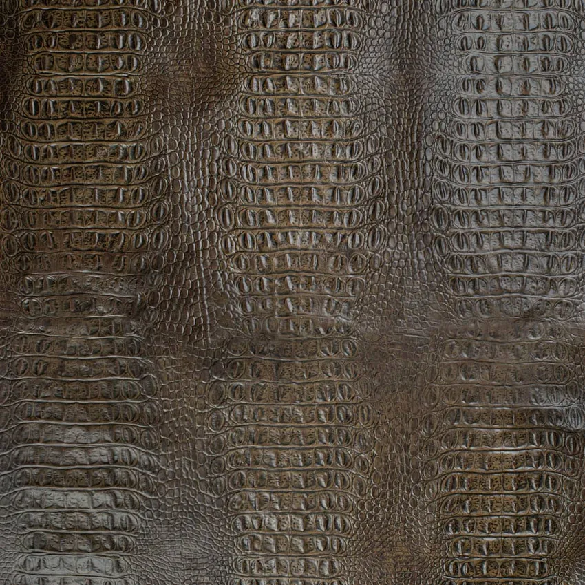 Walnut Embossed Top Grain Genuine Leather From Brazil by the Hide