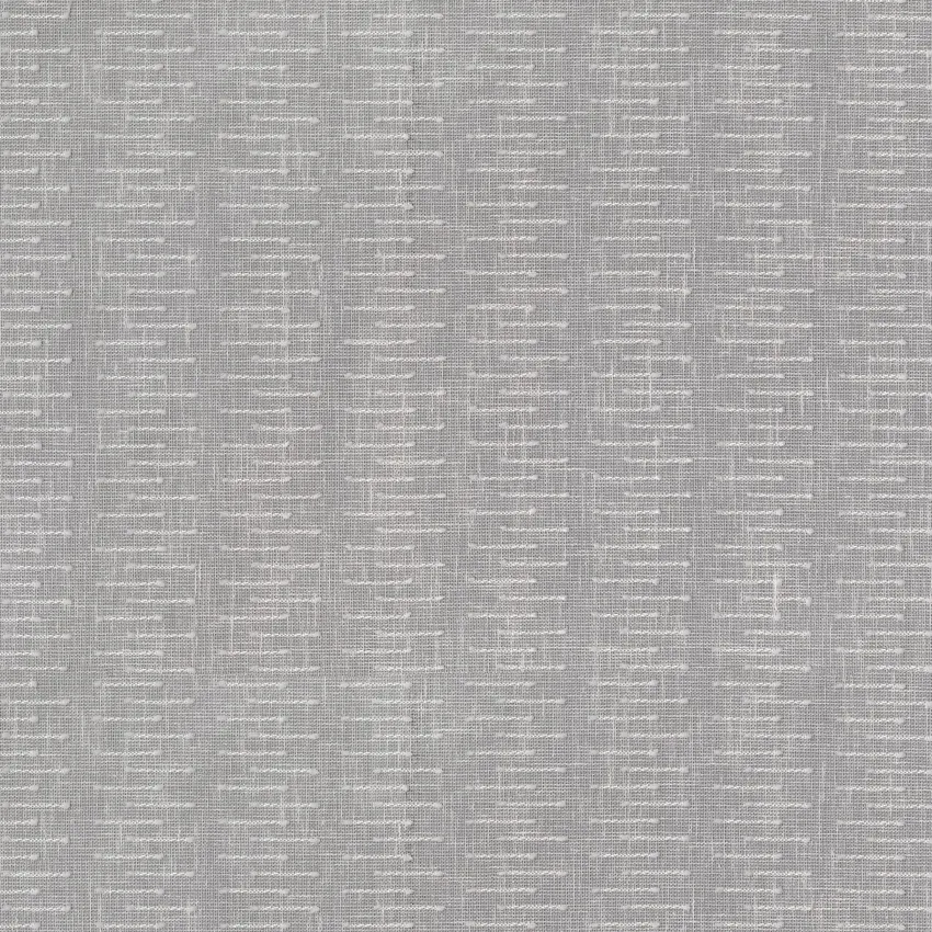 White and Grey and Silver Abstract Cotton Or Cotton Blend Curtain Fabric by the Yard