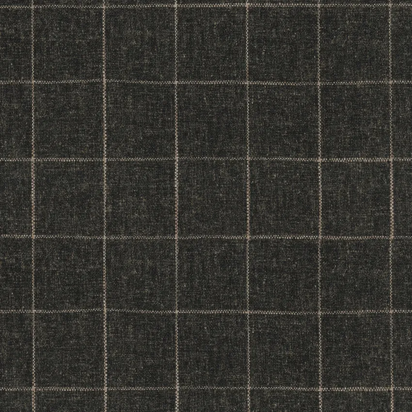 Sable and Black Check Texture Upholstery Fabric by the Yard