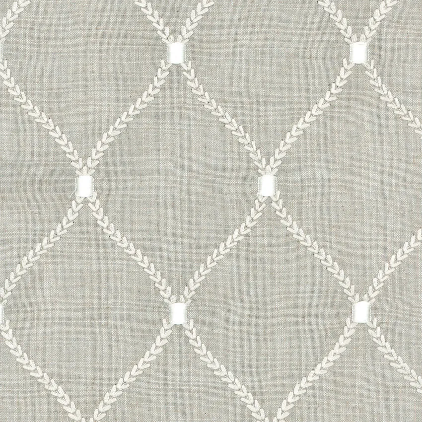 Flint and Porcelain Diamond Embroidery Upholstery Fabric by the Yard