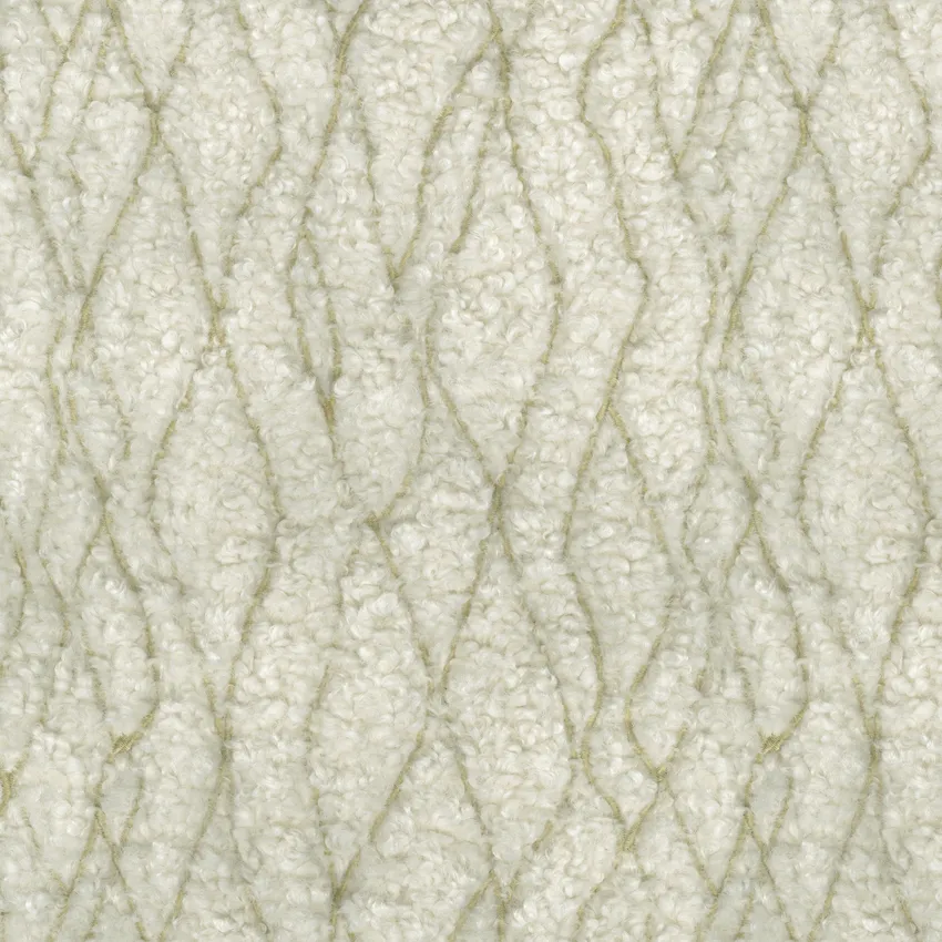 Linen and White Diamond Embroidery Upholstery Fabric by the Yard