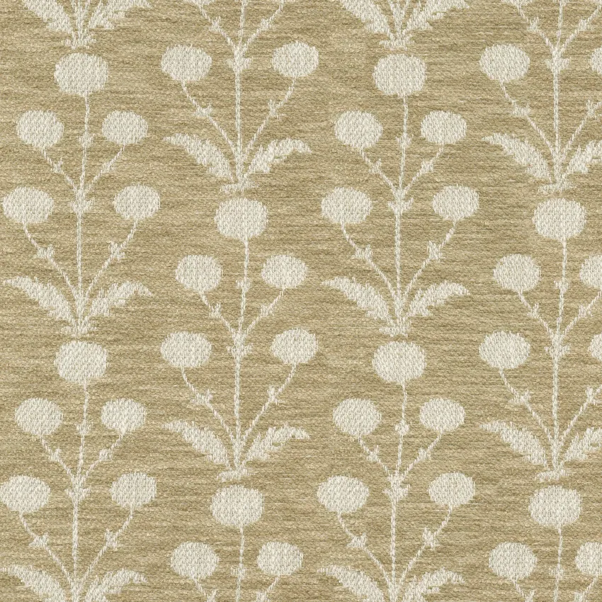 Saffron Chai and Saffron Floral Damask Upholstery Fabric by the Yard