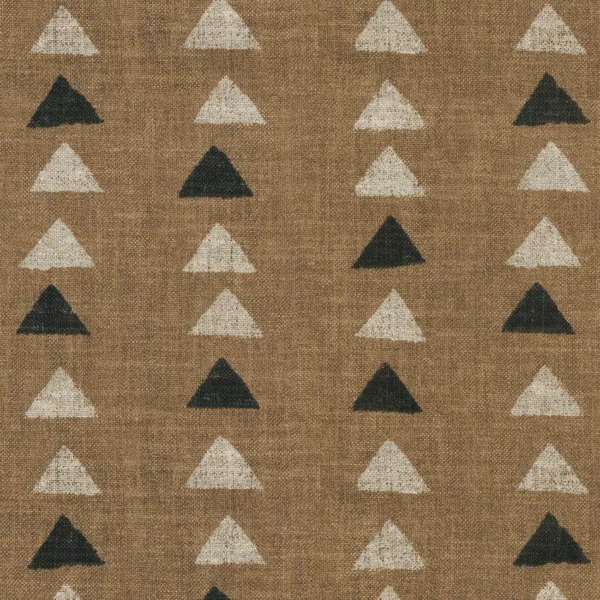Clay and Brown Abstract Cotton Or Cotton Blend Upholstery Fabric by the Yard
