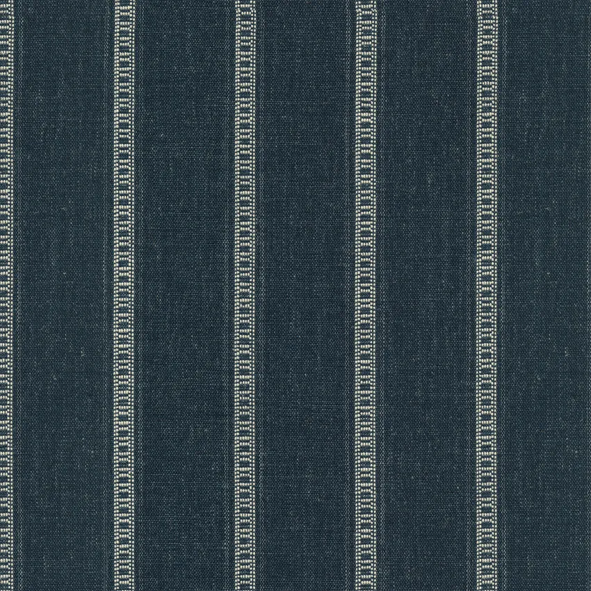 Lapis Bandana and Lapis Stripe Texture Upholstery Fabric by the Yard