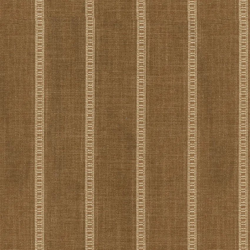 Saddle Bandana and Lapis Stripe Texture Upholstery Fabric by the Yard