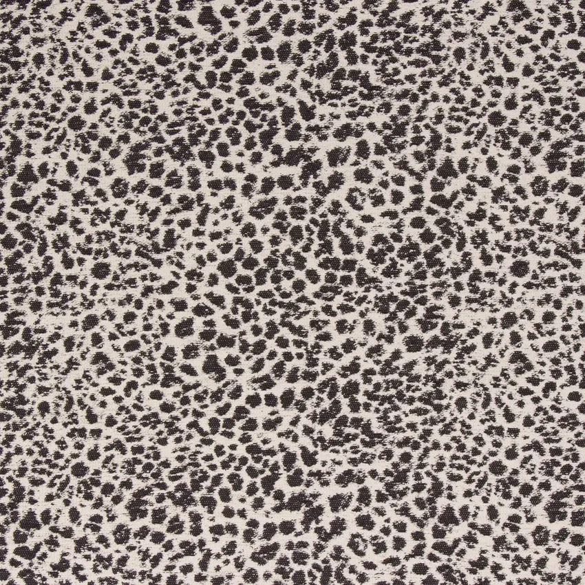 Onyx Black Animal Print Chenille Upholstery Fabric by the Yard