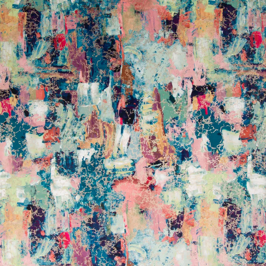 Jewel Green Abstract Velvet Upholstery Fabric by the Yard