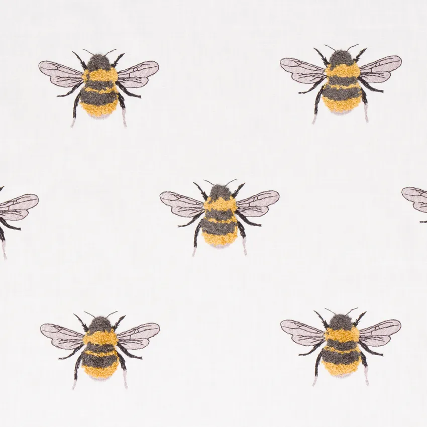 Honey Gold Novelty Embroidery Upholstery Fabric by the Yard