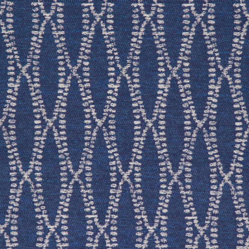 Ink Black Geometric Woven Upholstery Fabric by the Yard