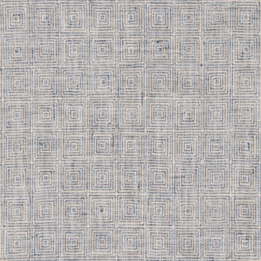 Denim Blue Geometric Woven Upholstery Fabric by the Yard