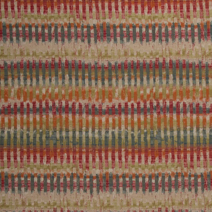 Multi Beige and Tan and Neutral Stripe Chenille Upholstery Fabric by the Yard
