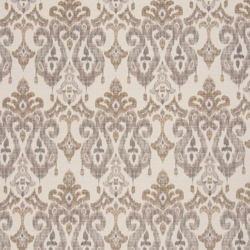 Smoke Grey and Silver Abstract Chenille Upholstery Fabric by the Yard