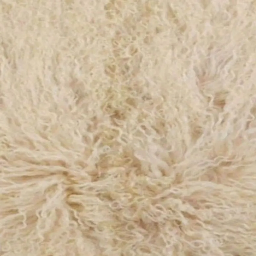 Beige 100% Genuine Tibetan Lambskin From Tibet by the Hide