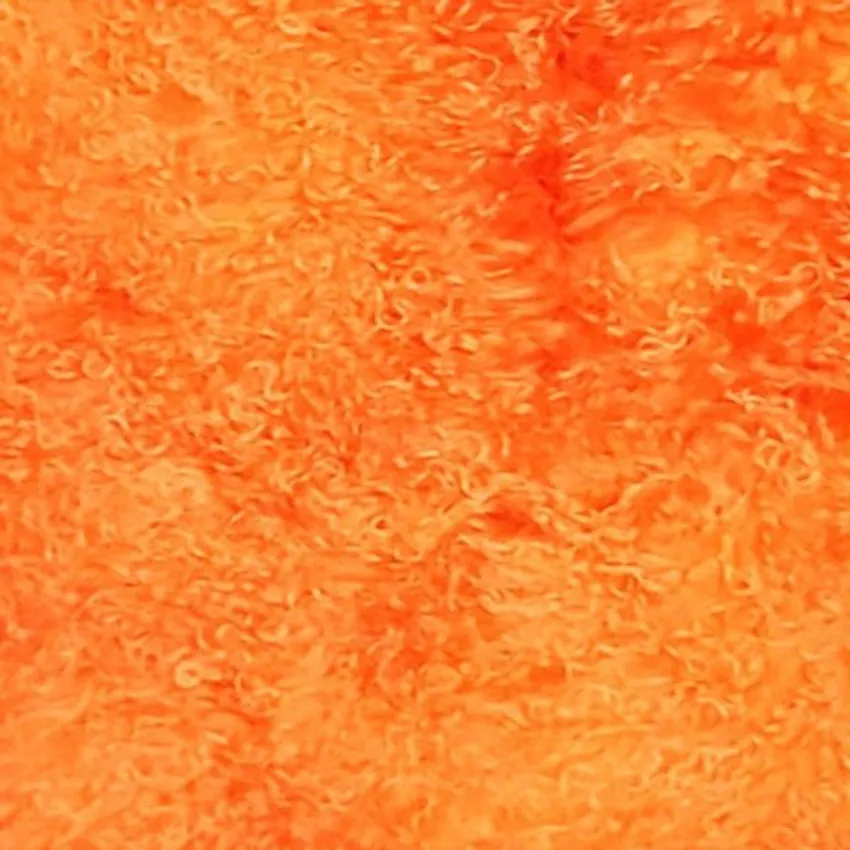 Orange 100% Genuine Tibetan Lambskin From Tibet by the Hide