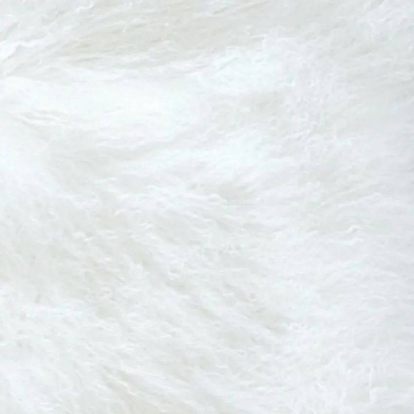 Bleached White 100% Genuine Tibetan Lambskin From Tibet by the Hide