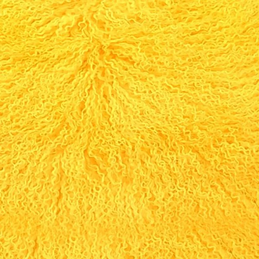Yellow 100% Genuine Tibetan Lambskin From Tibet by the Hide