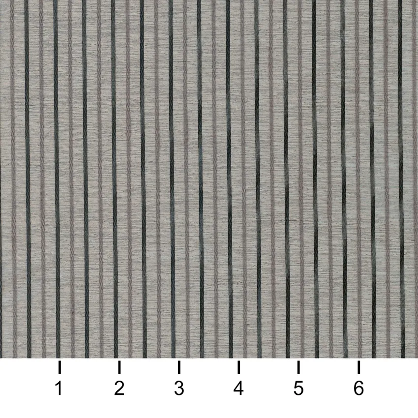 Twin Cities Moonlight Grey and Grey Stripe Woven Drapery and Upholstery