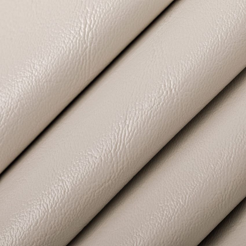 Sugar White & Ivory Leather Grain Vinyl Upholstery Fabric by the Yard — Upholstery Fabric