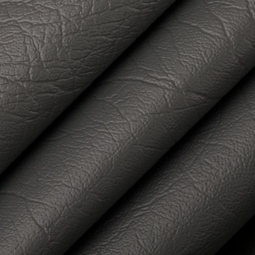 Shadow Grey & Silver Leather Grain Vinyl Upholstery Fabric by the Yard — Upholstery Fabric