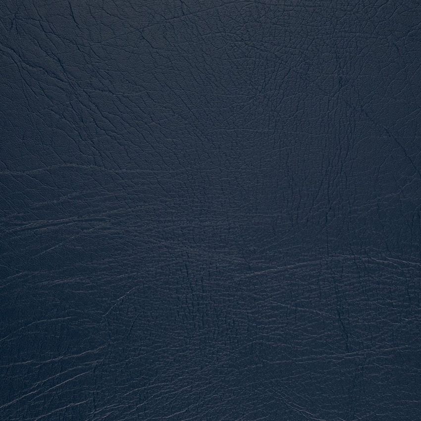 Indigo Blue Leather Grain Vinyl Upholstery Fabric by the Yard