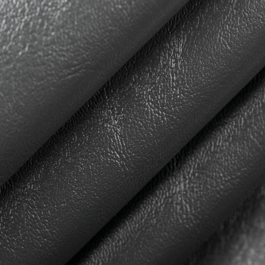 Charcoal Grey & Silver Plain & Solid Vinyl Upholstery Fabric by the Yard — Upholstery Fabric