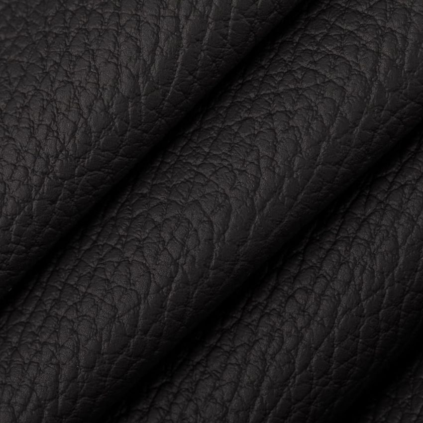Onyx Black Leather Grain Vinyl Upholstery Fabric by the Yard — Upholstery Fabric