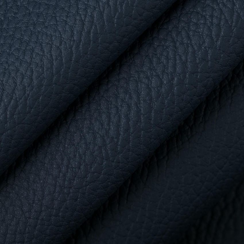 Navy Blue Leather Grain Vinyl Upholstery Fabric by the Yard — Upholstery Fabric