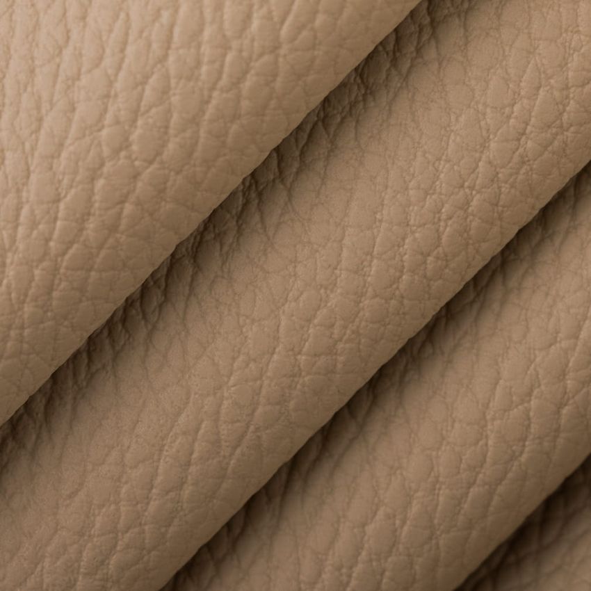 Wheat Beige & Taupe Leather Grain Vinyl Upholstery Fabric by the Yard — Upholstery Fabric