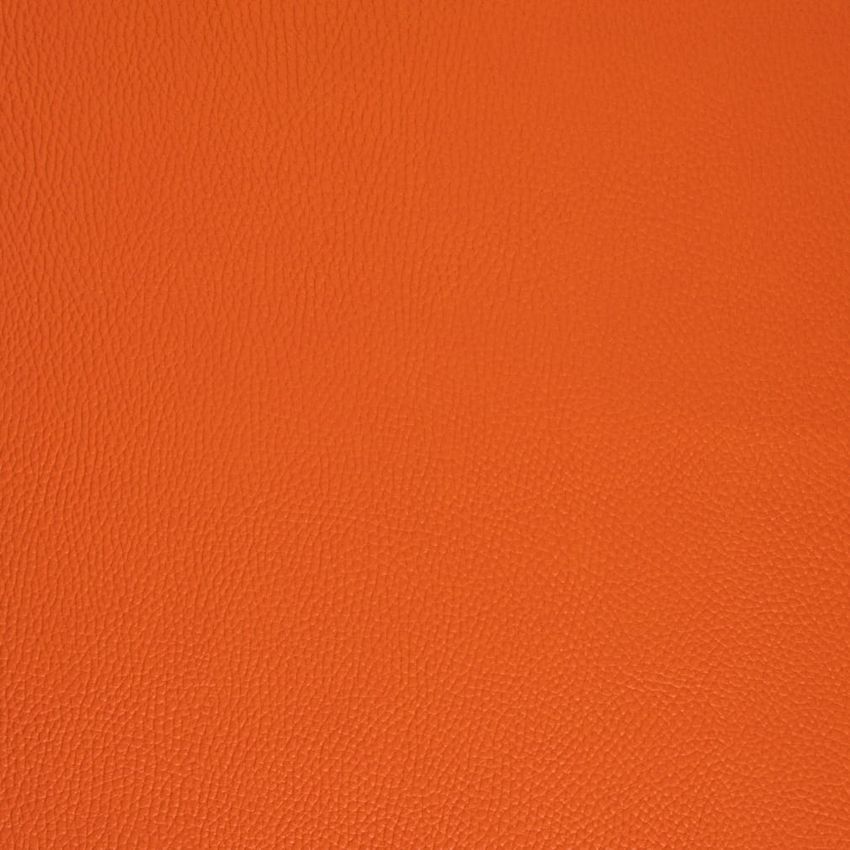 Pumpkin Orange & Rust Leather Grain Vinyl Upholstery Fabric by the Yard