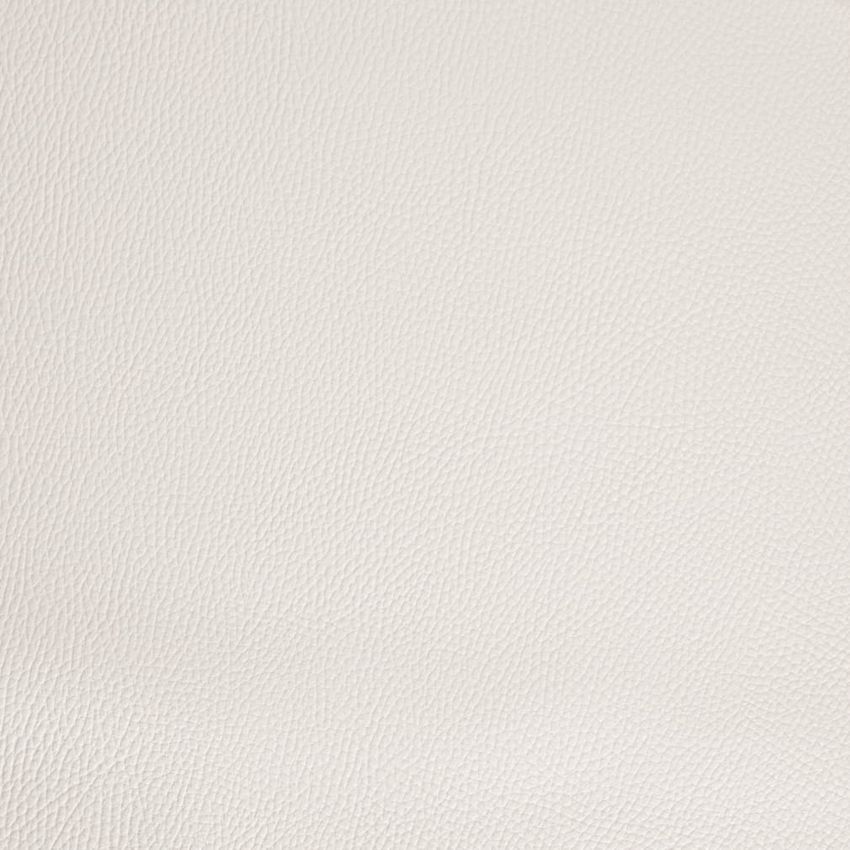 Cotton White & Ivory Leather Grain Vinyl Upholstery Fabric by the Yard