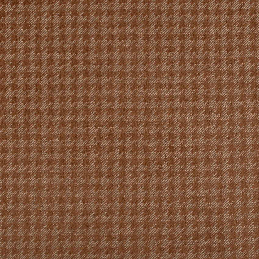 Amber Brown Hounds Tooth Chenille Upholstery Fabric by the Yard