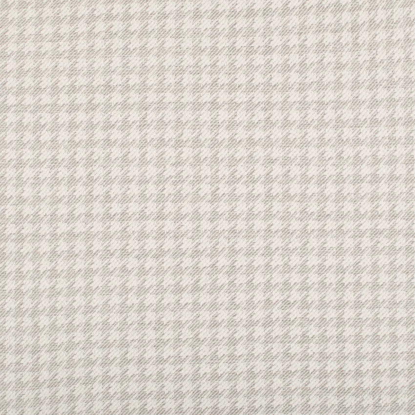 Pearl White Hounds Tooth Chenille Upholstery Fabric by the Yard