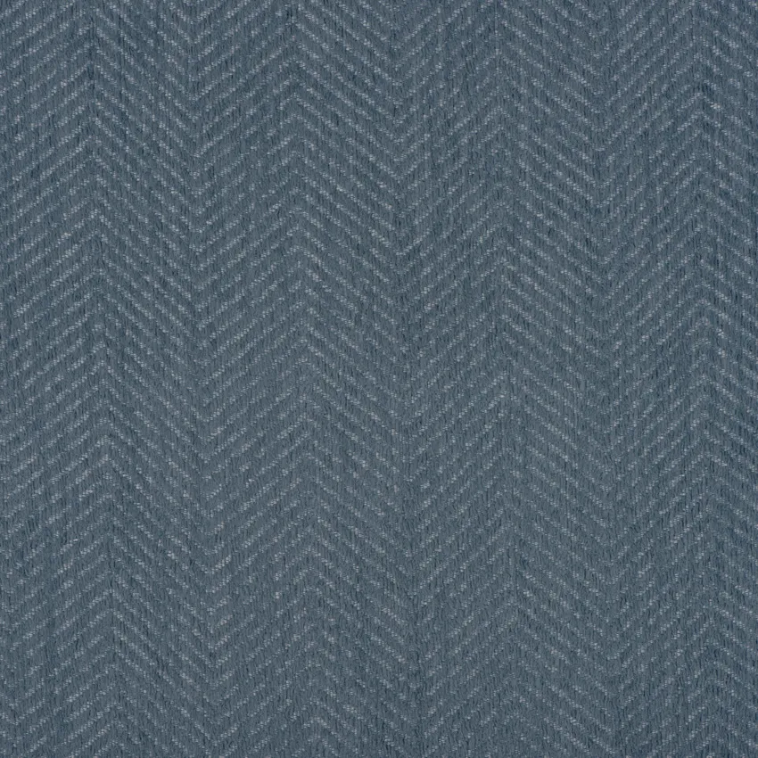 Denim Blue Plain Chenille Upholstery Fabric by the Yard