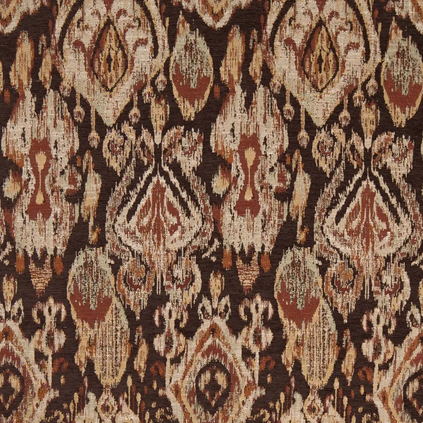 Canyon Brown and Orange & Rust Abstract & Geometric Woven Patterns Upholstery Fabric by the Yard