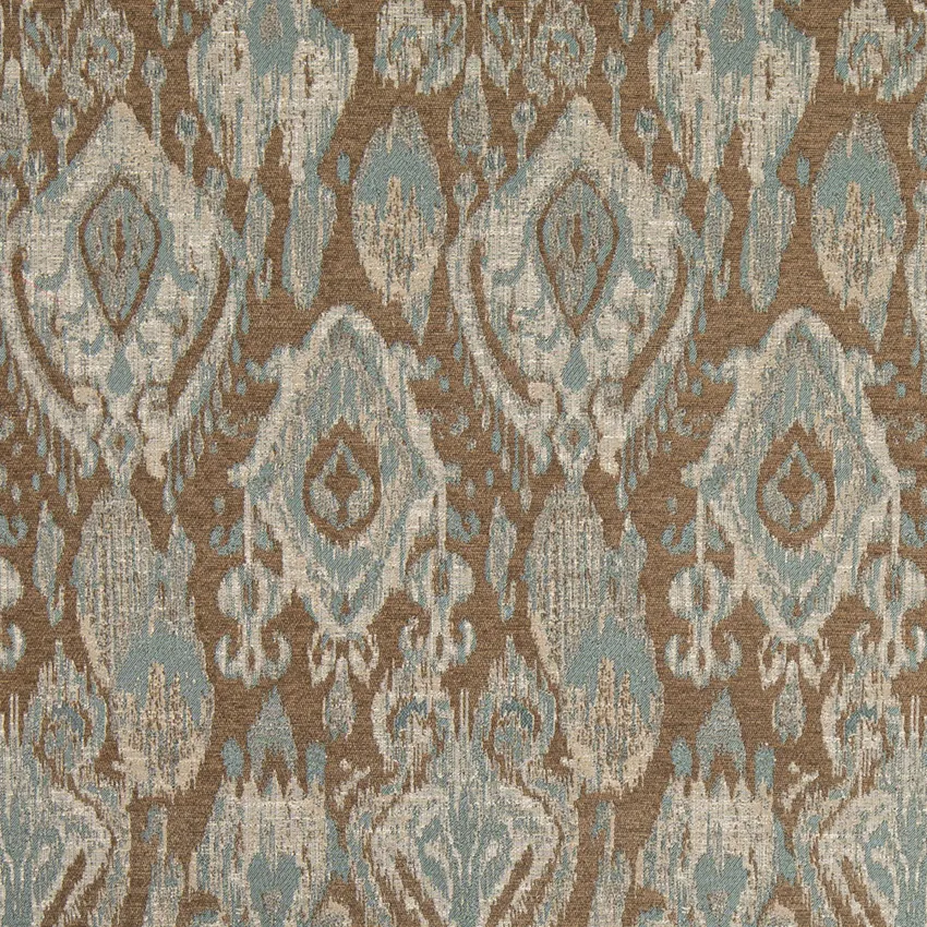 Chambray Blue Abstract & Geometric Woven Patterns Upholstery Fabric by the Yard
