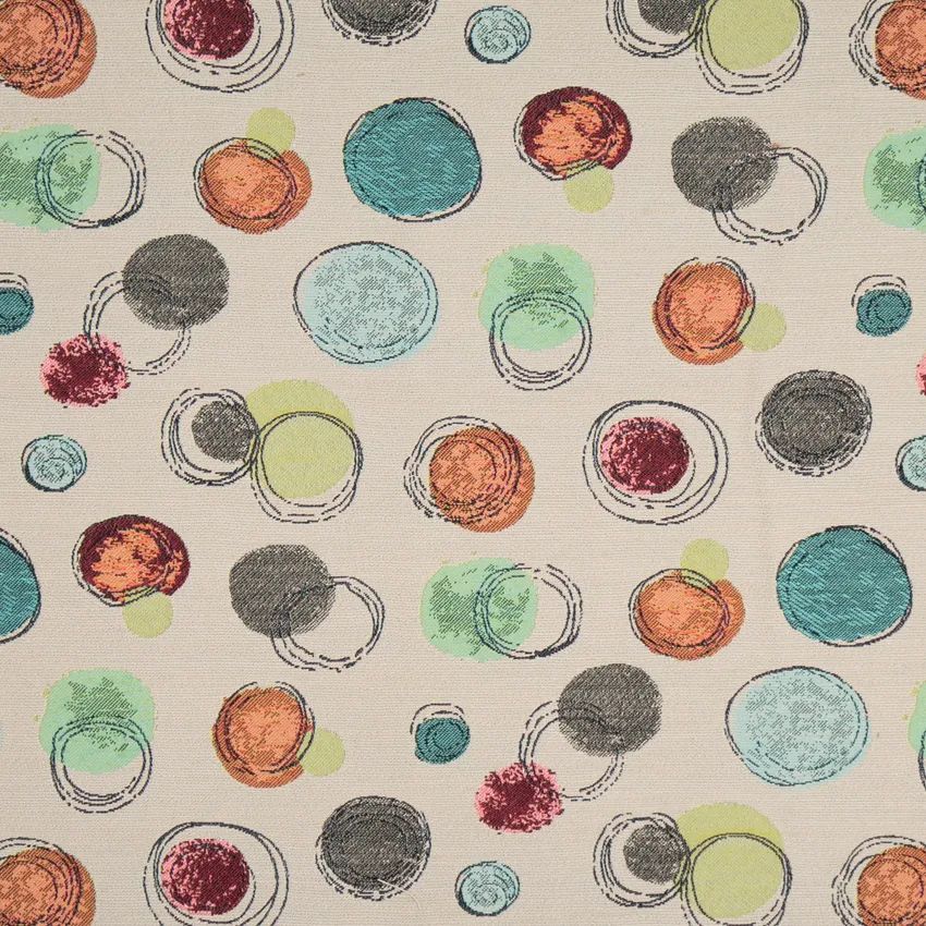 Festival Orange & Rust and Red & Burgundy Abstract & Geometric Woven Patterns Upholstery Fabric by the Yard