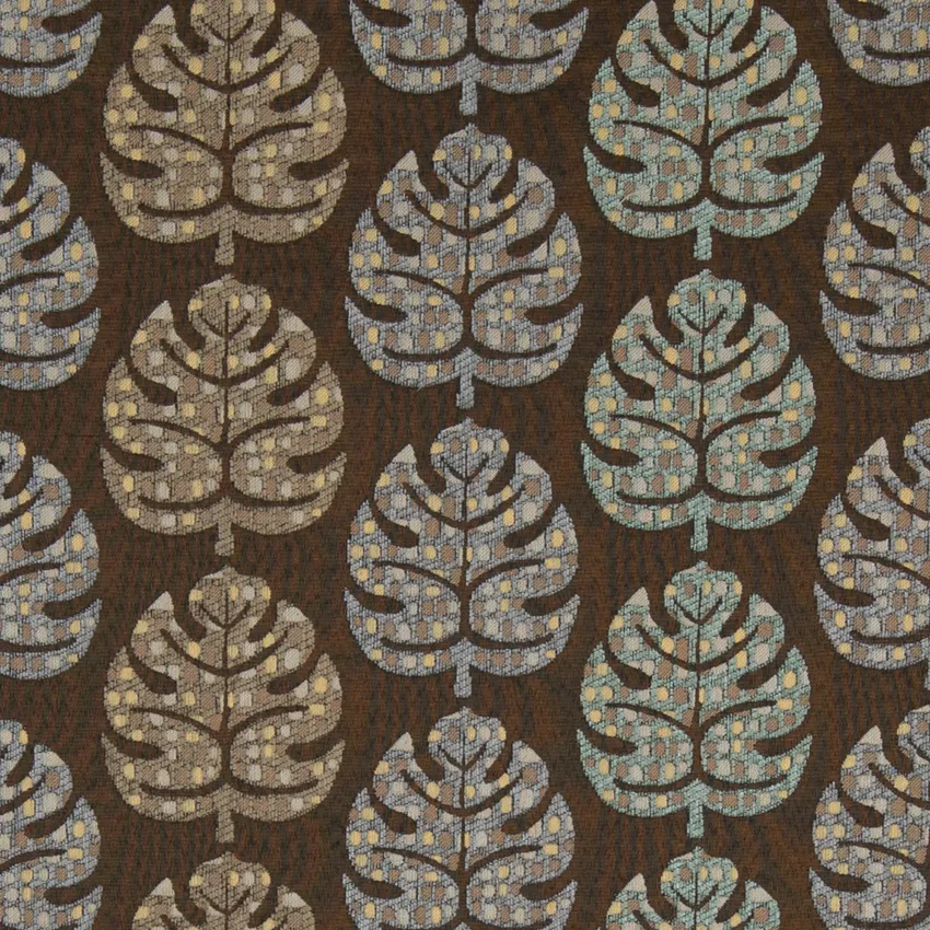 Multi Brown Abstract & Geometric Woven Patterns Upholstery Fabric by the Yard
