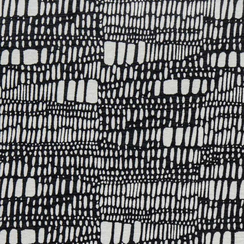 Domino Black Abstract & Geometric Woven Patterns Upholstery Fabric by the Yard