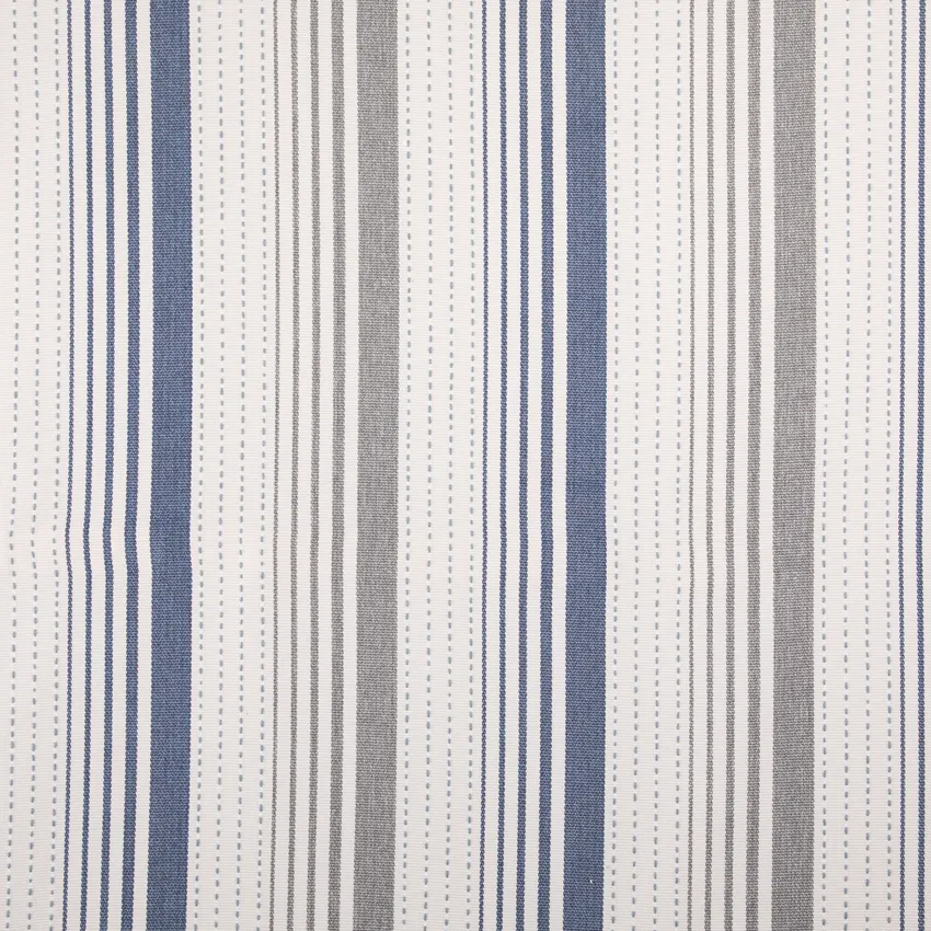Coastal Blue Stripe Woven Patterns Upholstery Fabric by the Yard
