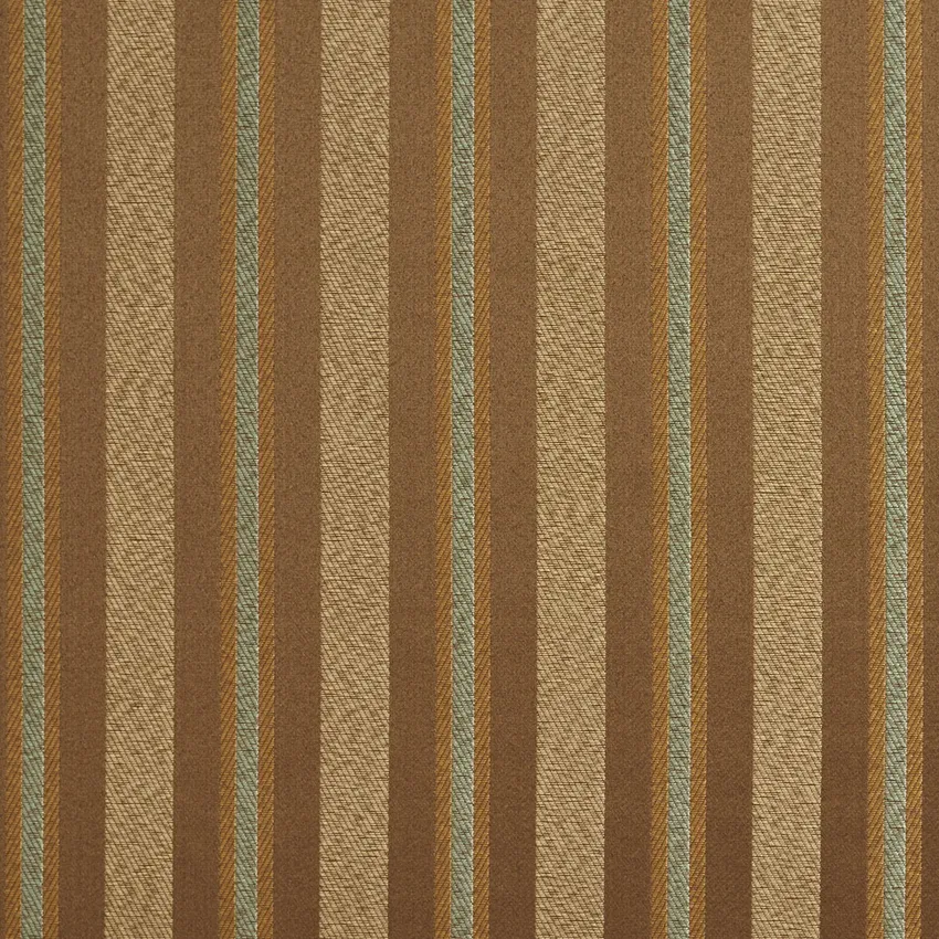 Toffee Brown Stripe Woven Patterns Drapery and Upholstery Fabric by the Yard