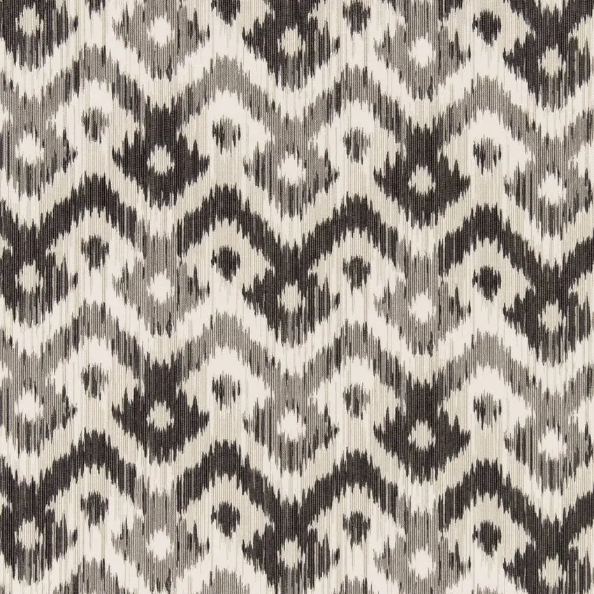 Licorice Black and Gray Abstract Prints Upholstery Fabric by the Yard