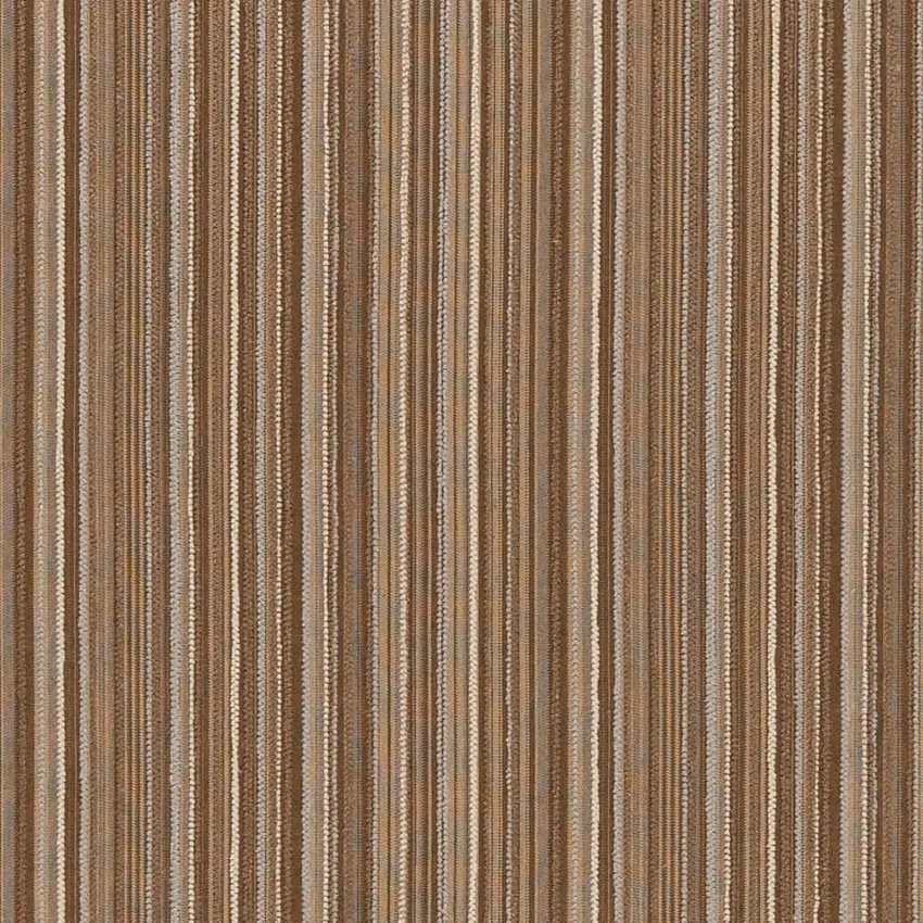 Nutmeg Brown Stripe Fade Resistant Upholstery Fabric by the Yard