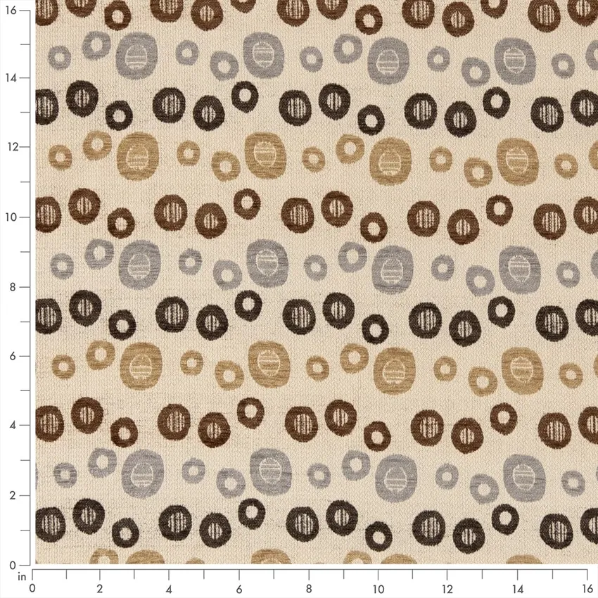 Truffle Brown Abstract Geometric Woven Patterns Upholstery Fabric by ...