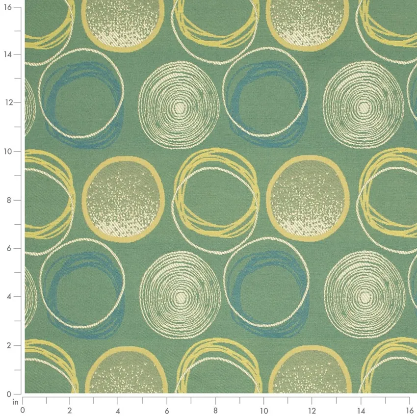 Cyprus Green Abstract Geometric Woven Patterns Upholstery Fabric by the ...
